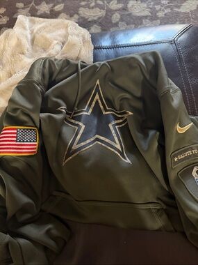 Nike Olive Green Dallas Cowboys Salute to Service Hoodie